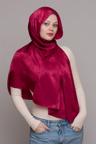 RASPBERRY JAM FRENCH SATIN HIJAB