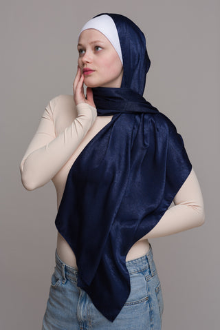 KONKIKYŌ BLUE FRENCH SATIN HIJAB