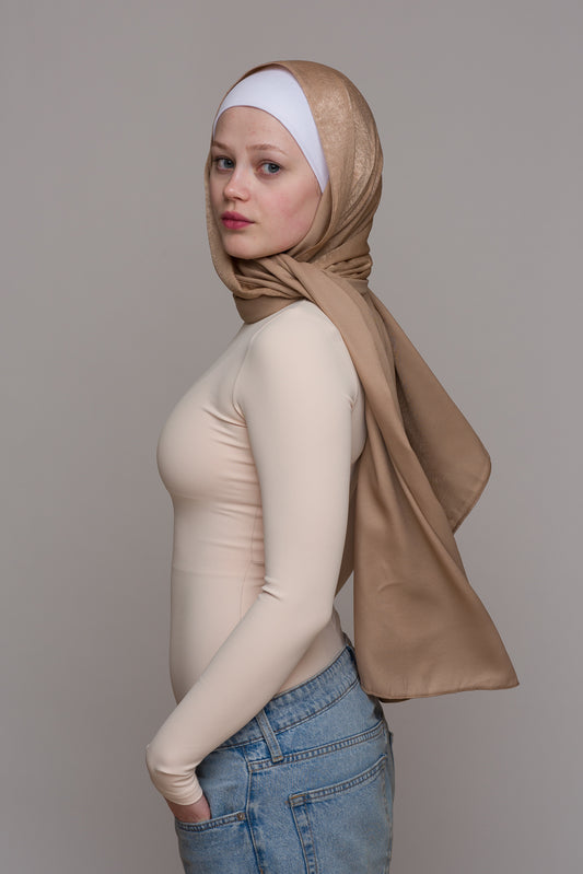 JAVA BROWN FRENCH SATIN HIJAB