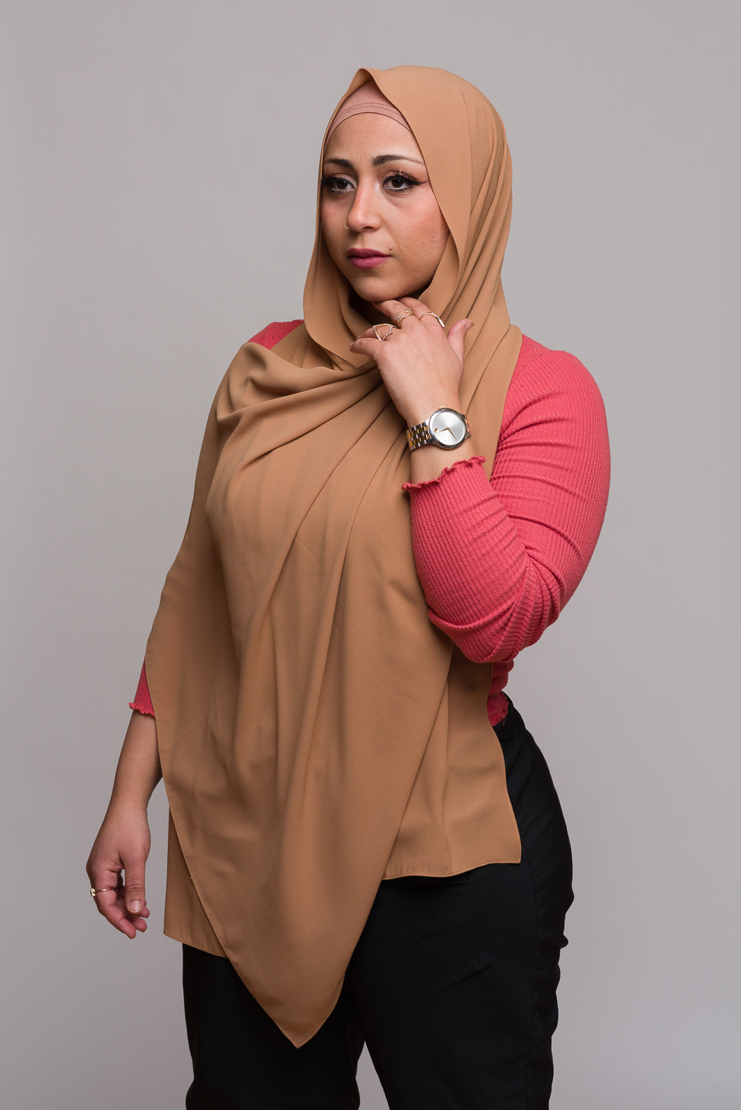 BURNING SAND CHIFFON HIJAB W/ MATCHING UNDERCAP