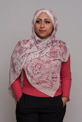 Nostalgia Rose Printed Chiffon Hijab