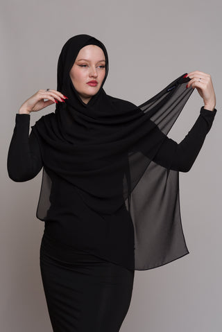 WOODSMOKE CHIFFON HIJAB W/ MATCHING UNDERCAP