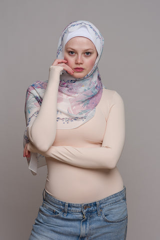 Floral Cavern Printed Chiffon Hijab