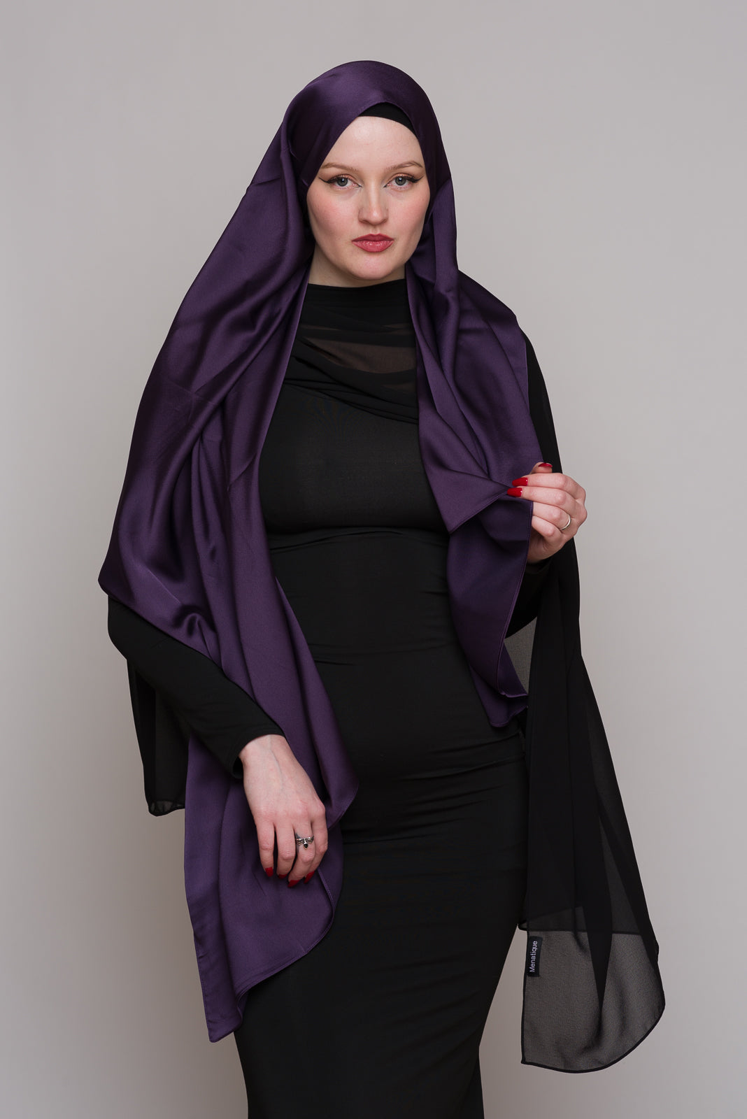 BLACKBERRY CORDIAL NIGHT SATIN HIJAB