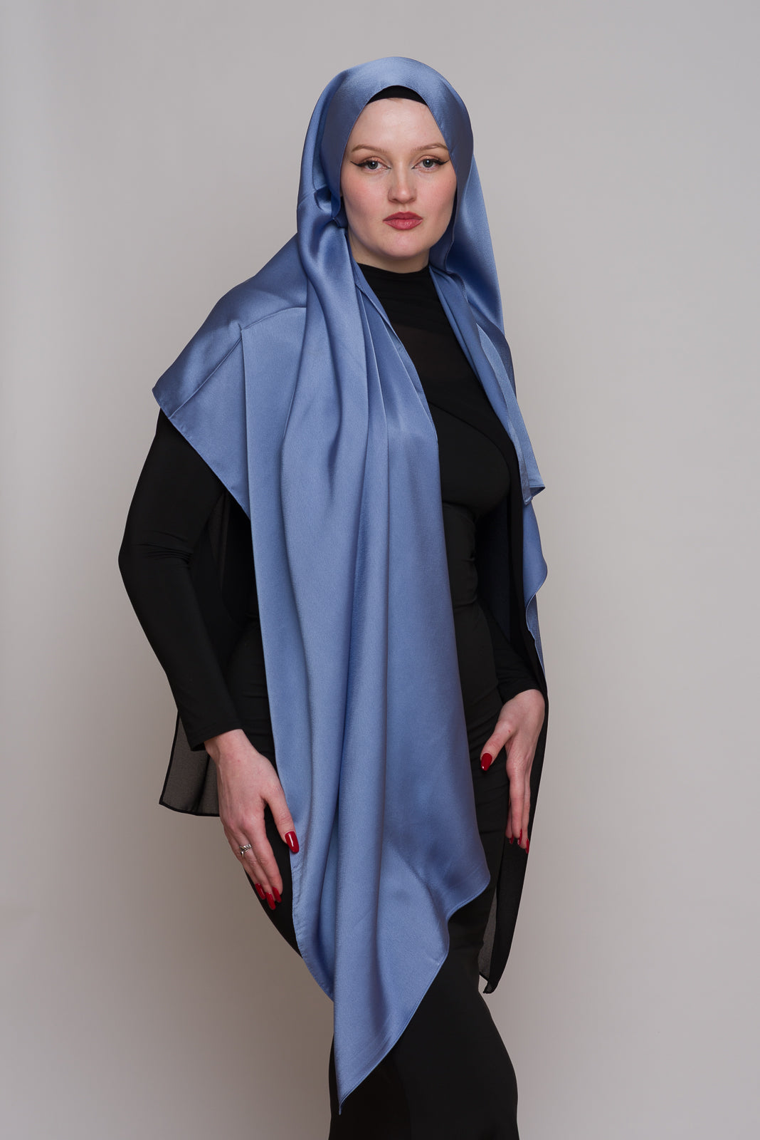 BLUEBERRY PATCH NIGHT SATIN HIJAB