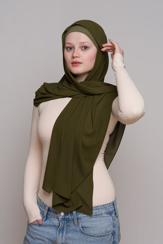 BROWN TUMBLEWEED DIAMOND CHIFFON HIJAB W/ MATCHING UNDERCAP