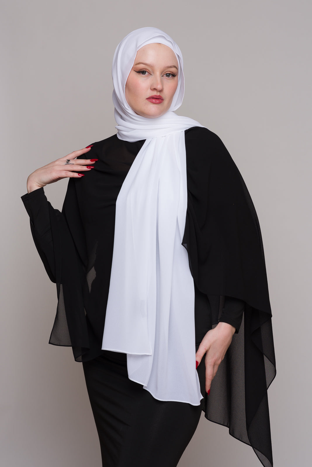 MERCURY CHIFFON HIJAB W/ MATCHING UNDERCAP