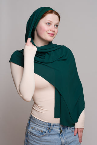 BOTANICAL NIGHT DIAMOND CHIFFON HIJAB W/ MATCHING UNDERCAP