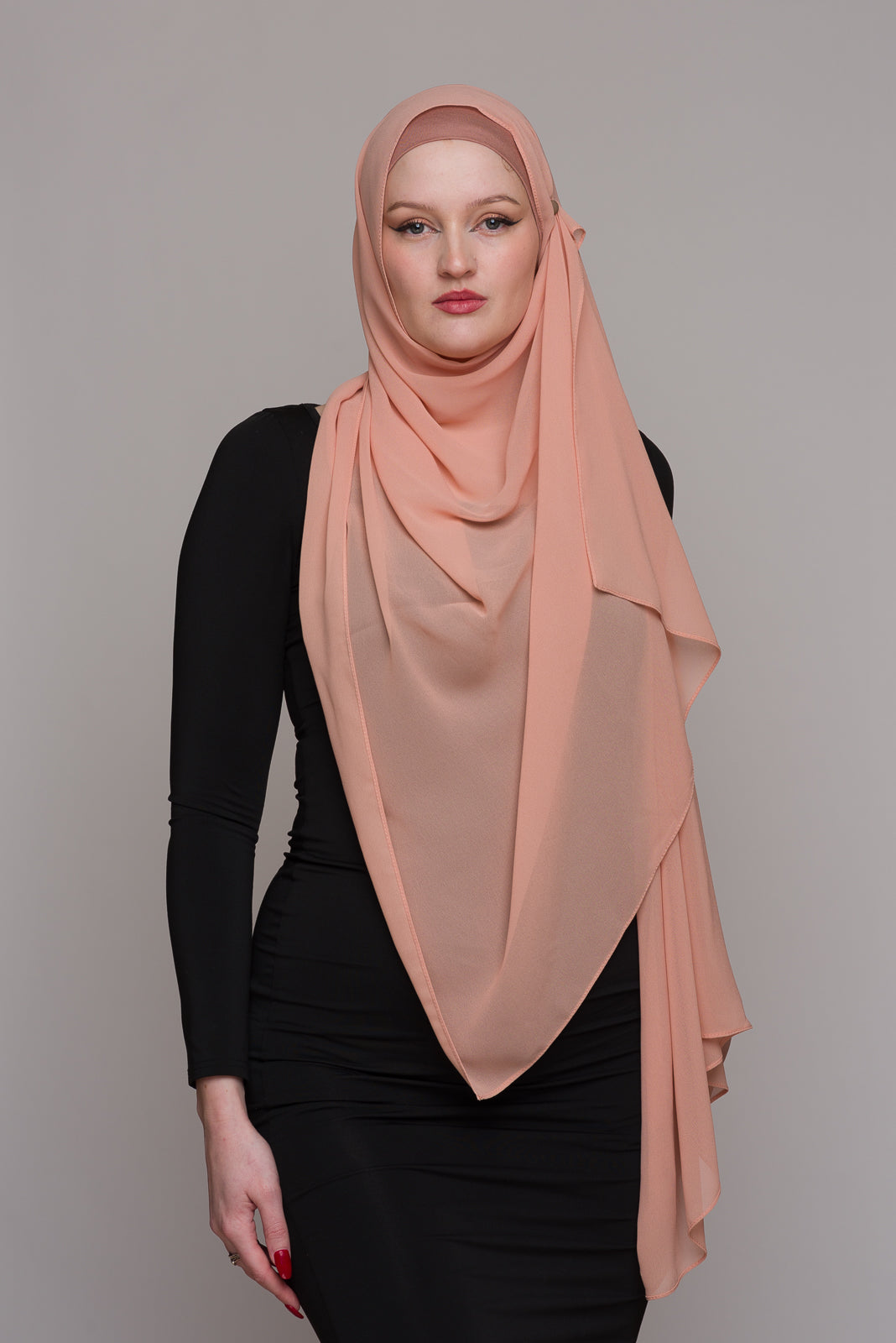 PETITE ORCHID CHIFFON HIJAB W/ MATCHING UNDERCAP