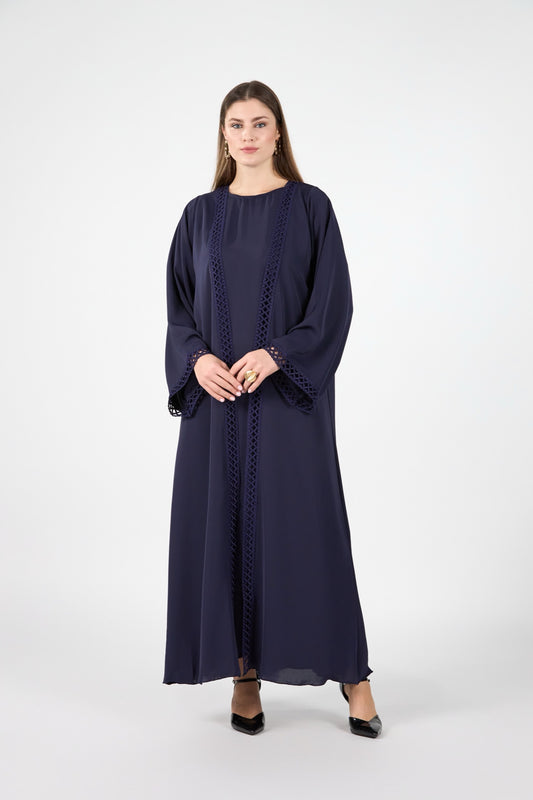 Menatique | Celestial Veil | Midnight Veil | Luxury Open Abaya