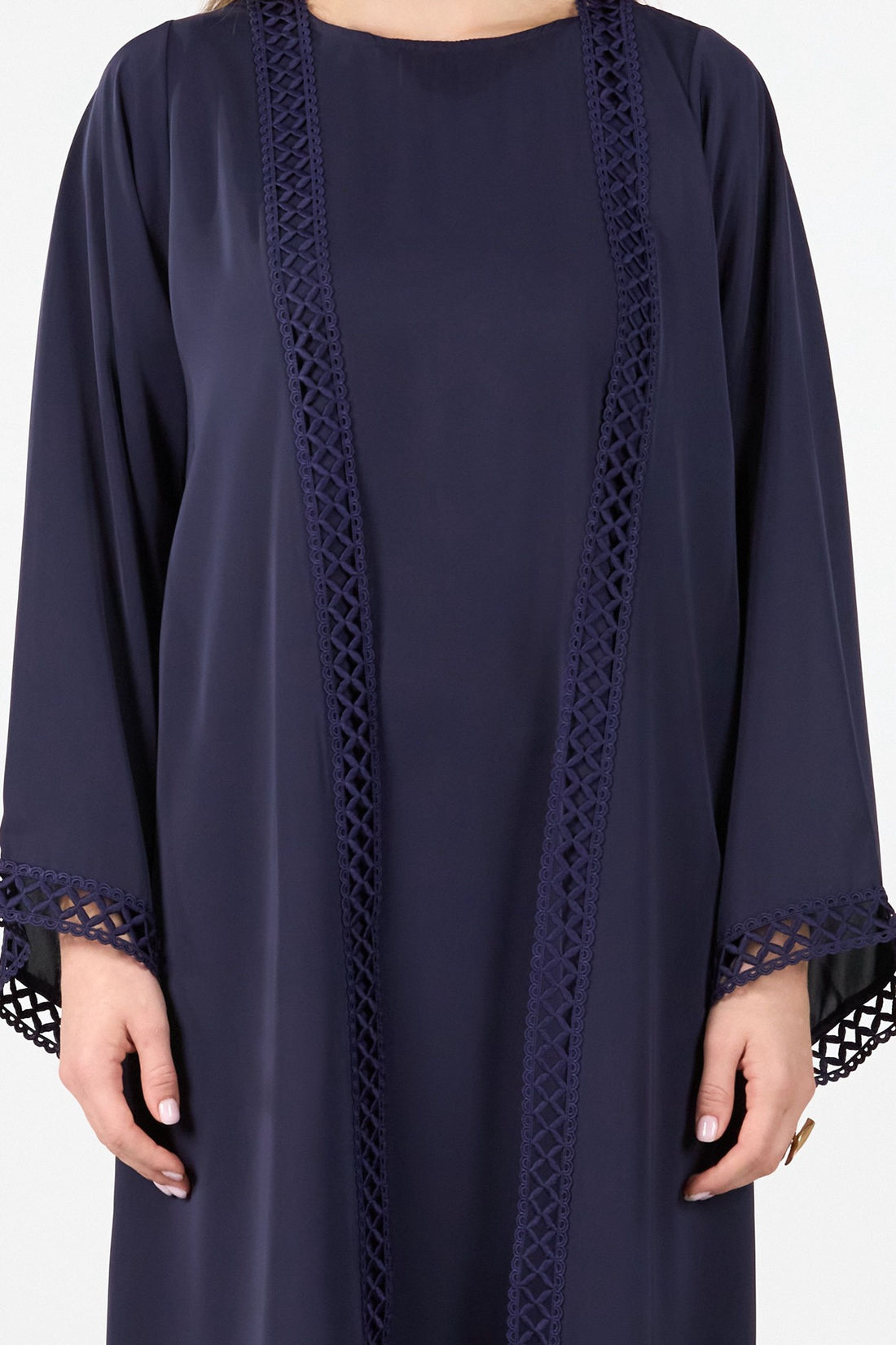 Celestial Veil Midnight Veil Open Abaya