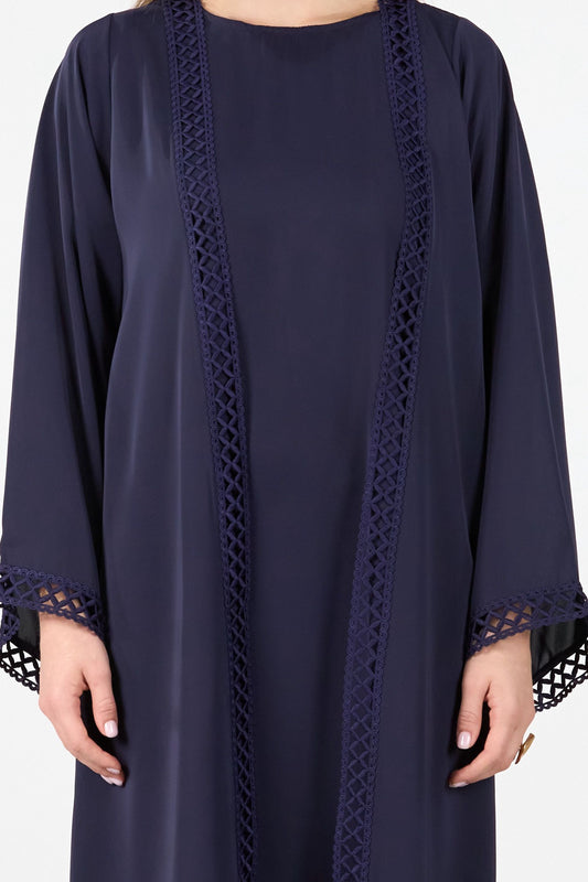 Menatique | Celestial Veil | Midnight Veil | Luxury Open Abaya
