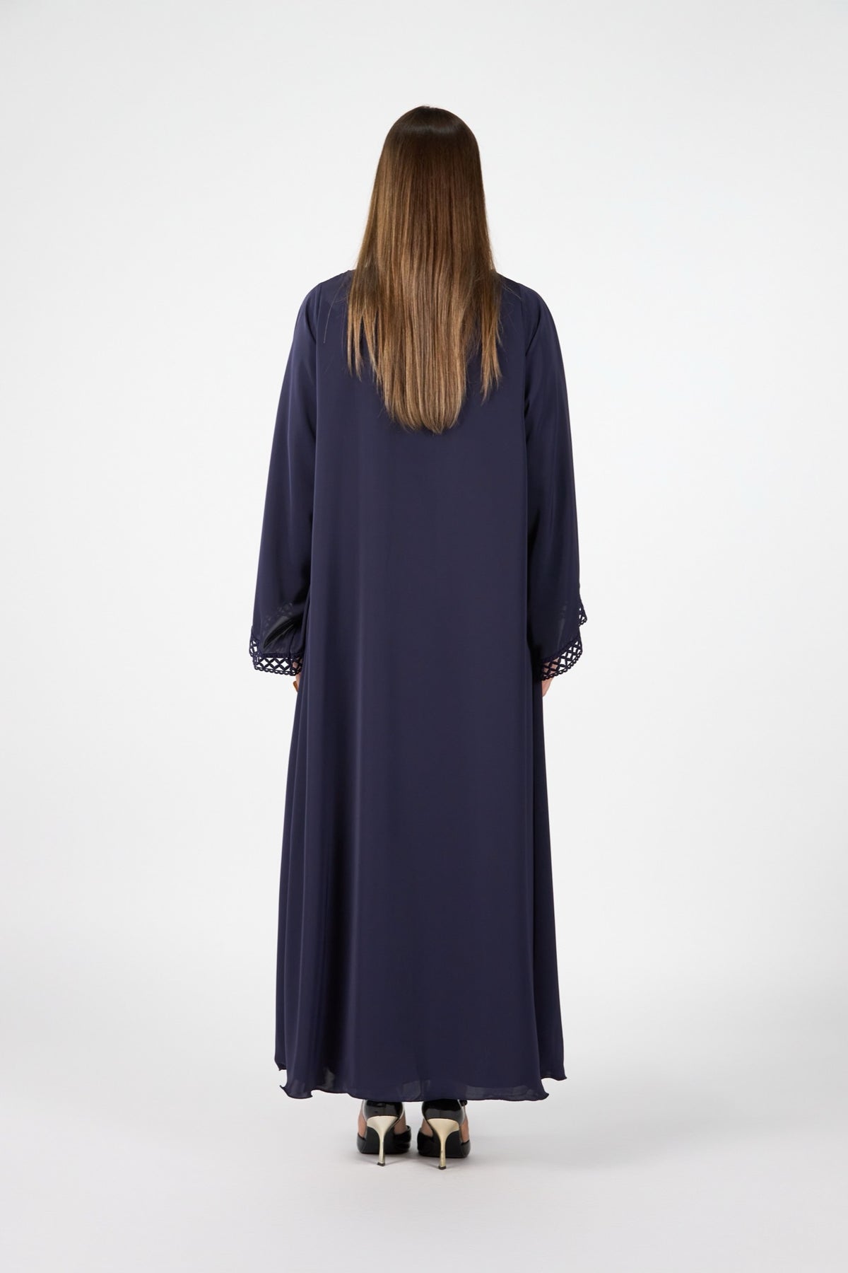 Celestial Veil Midnight Veil Open Abaya