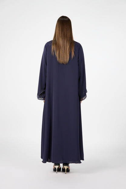 Celestial Veil Midnight Veil Open Abaya