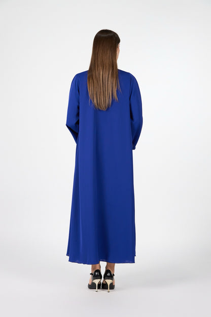 Celestial Veil Sapphire Flow Open Abaya