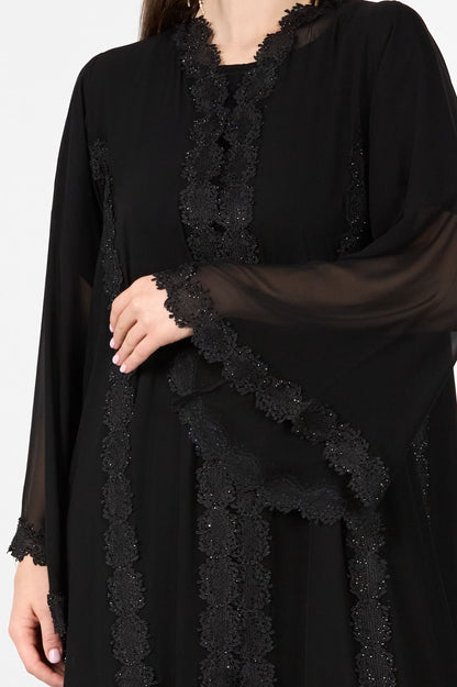Dalal Luxury Dubai Black Abaya