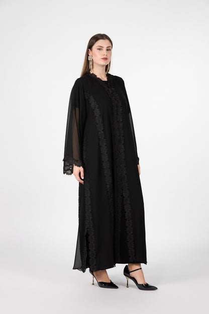 Dalal Luxury Dubai Black Abaya