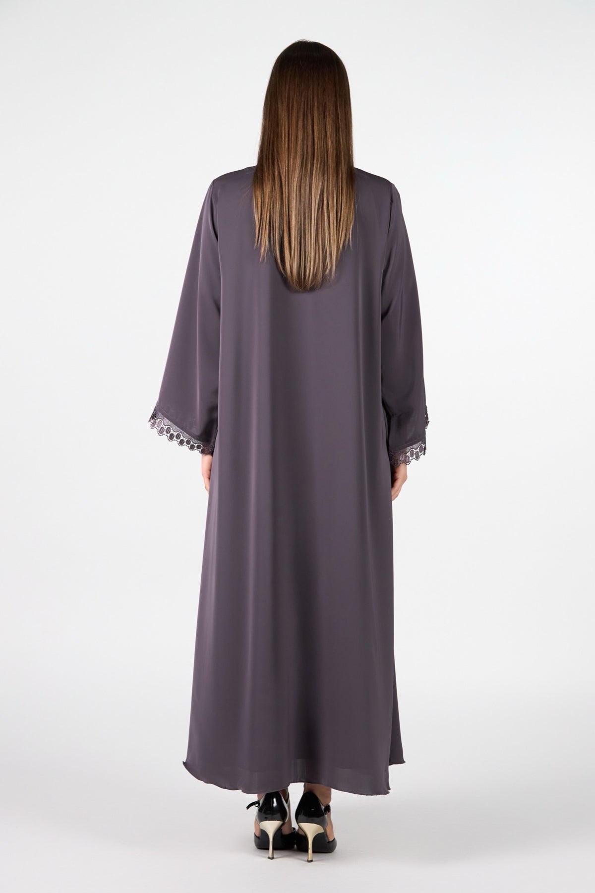 Celestial Veil Mocha Eclipse Open Abaya