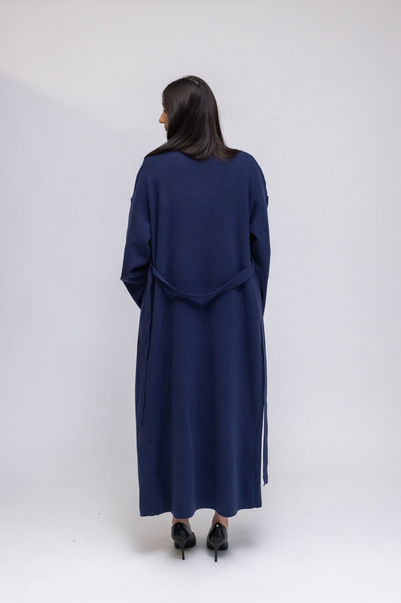 Button-Front Knit Maxi Dress with Matching Cardigan L/XL / Maroon Button-Front Knit Maxi Dress with Matching Cardigan L/XL / Maroon