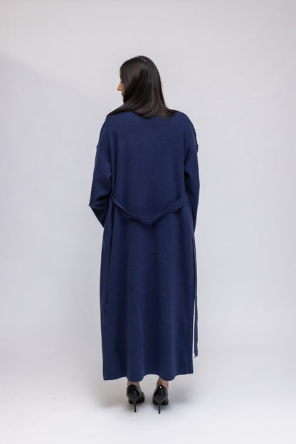 Button-Front Knit Maxi Dress &amp; Longline Cardigan 2-Piece Set