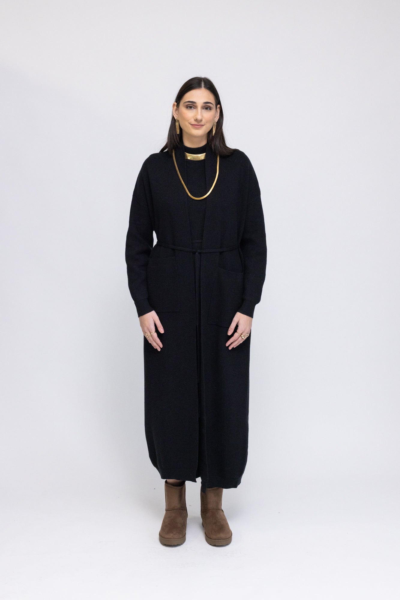 Knit Dress & Cardigan Set coffee / S/M Knit Dress & Cardigan Set coffee / S/M
