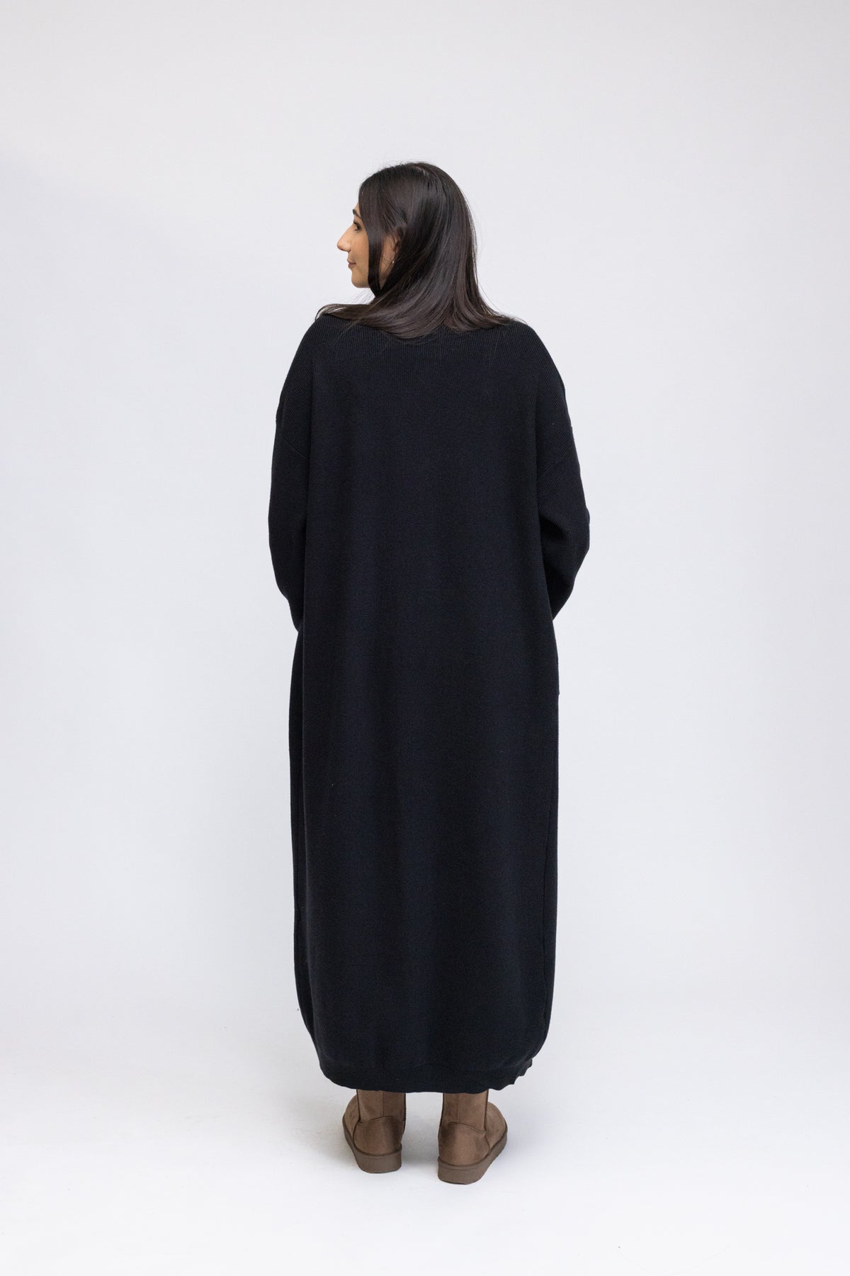 Knit Sleeveless Midi Dress &amp; Longline Cardigan 2-Piece Set