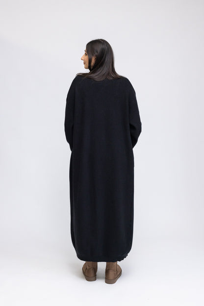 Knit Sleeveless Midi Dress &amp; Longline Cardigan 2-Piece Set