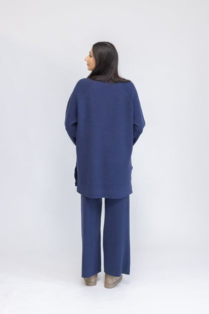 Knit Lounge Tunic &amp; Wide-Leg Pants 2-Piece Set