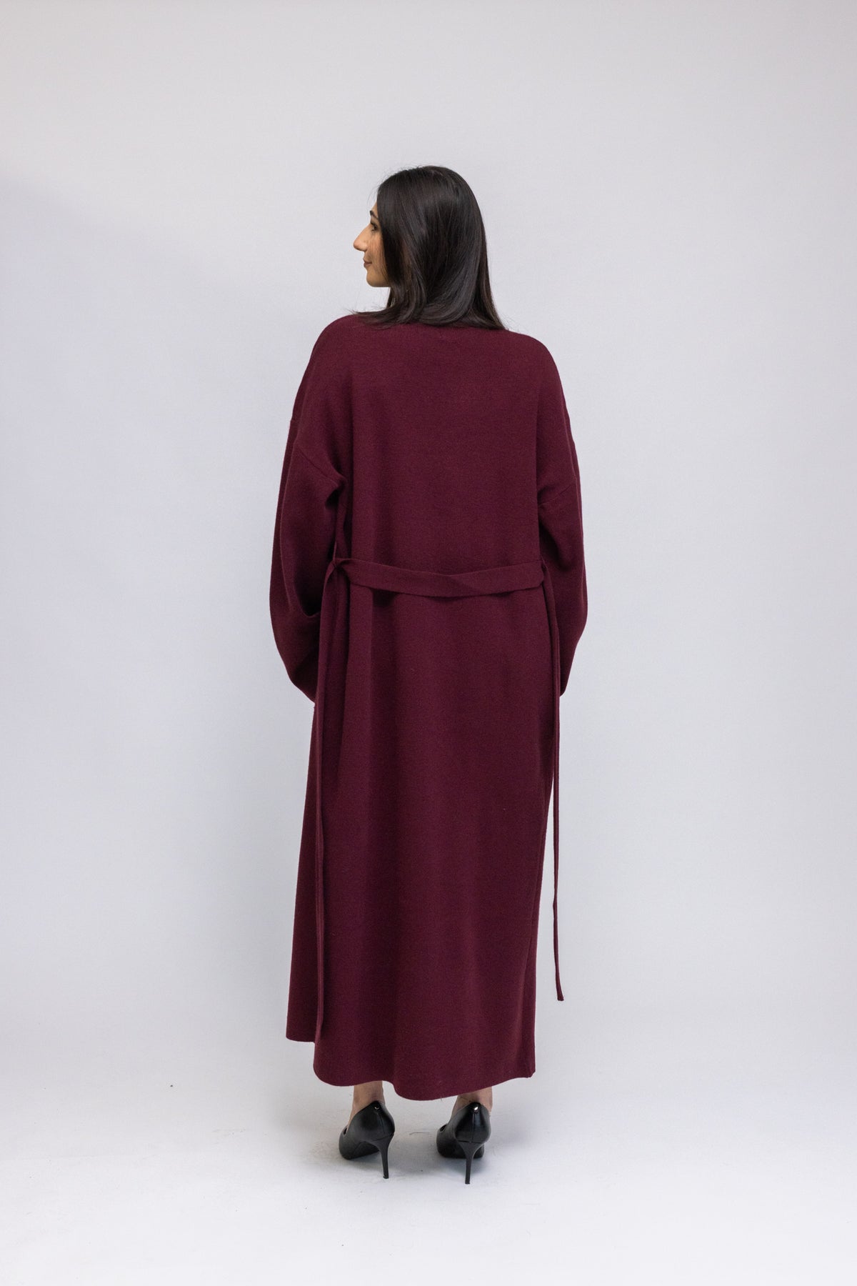 Button-Front Knit Maxi Dress &amp; Longline Cardigan 2-Piece Set