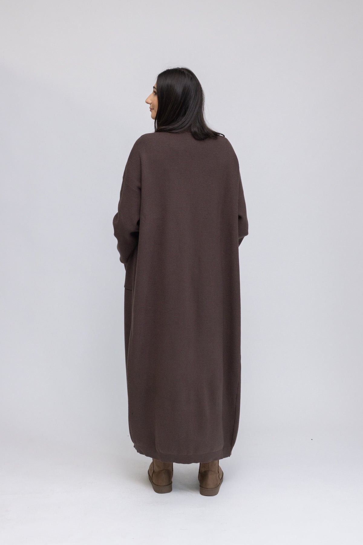 Knit Sleeveless Midi Dress &amp; Longline Cardigan 2-Piece Set