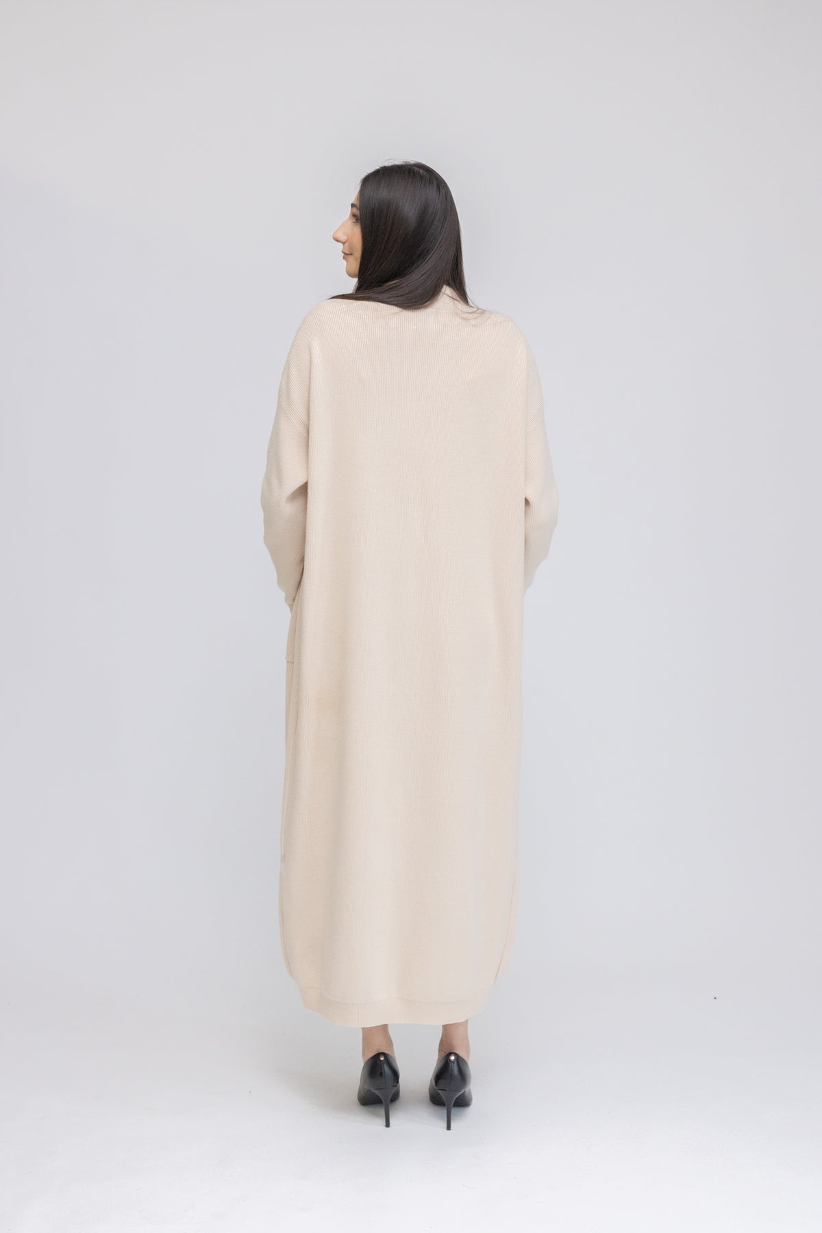 Knit Sleeveless Midi Dress &amp; Longline Cardigan 2-Piece Set