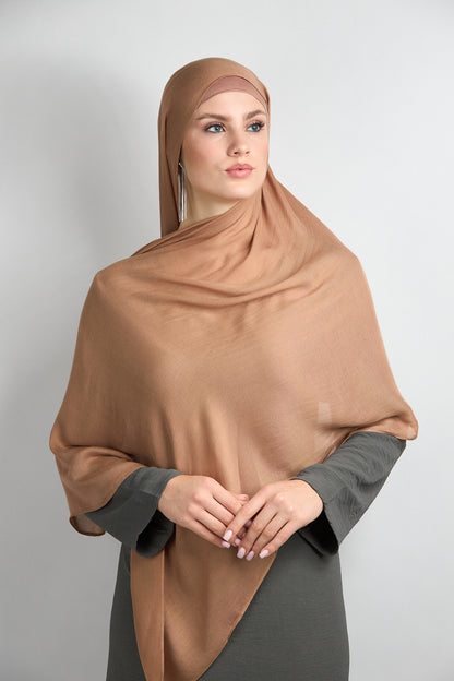 Modal Hijab With Undercap Brown Sugar 