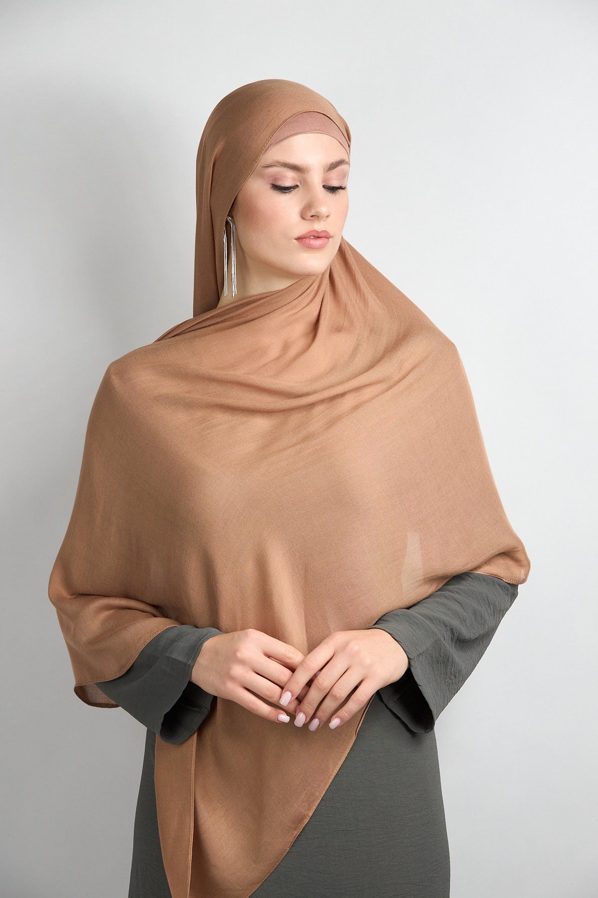 Modal Hijab With Undercap Brown Sugar 
