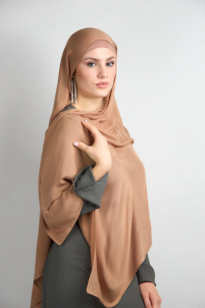 Modal Hijab With Undercap Brown Sugar 