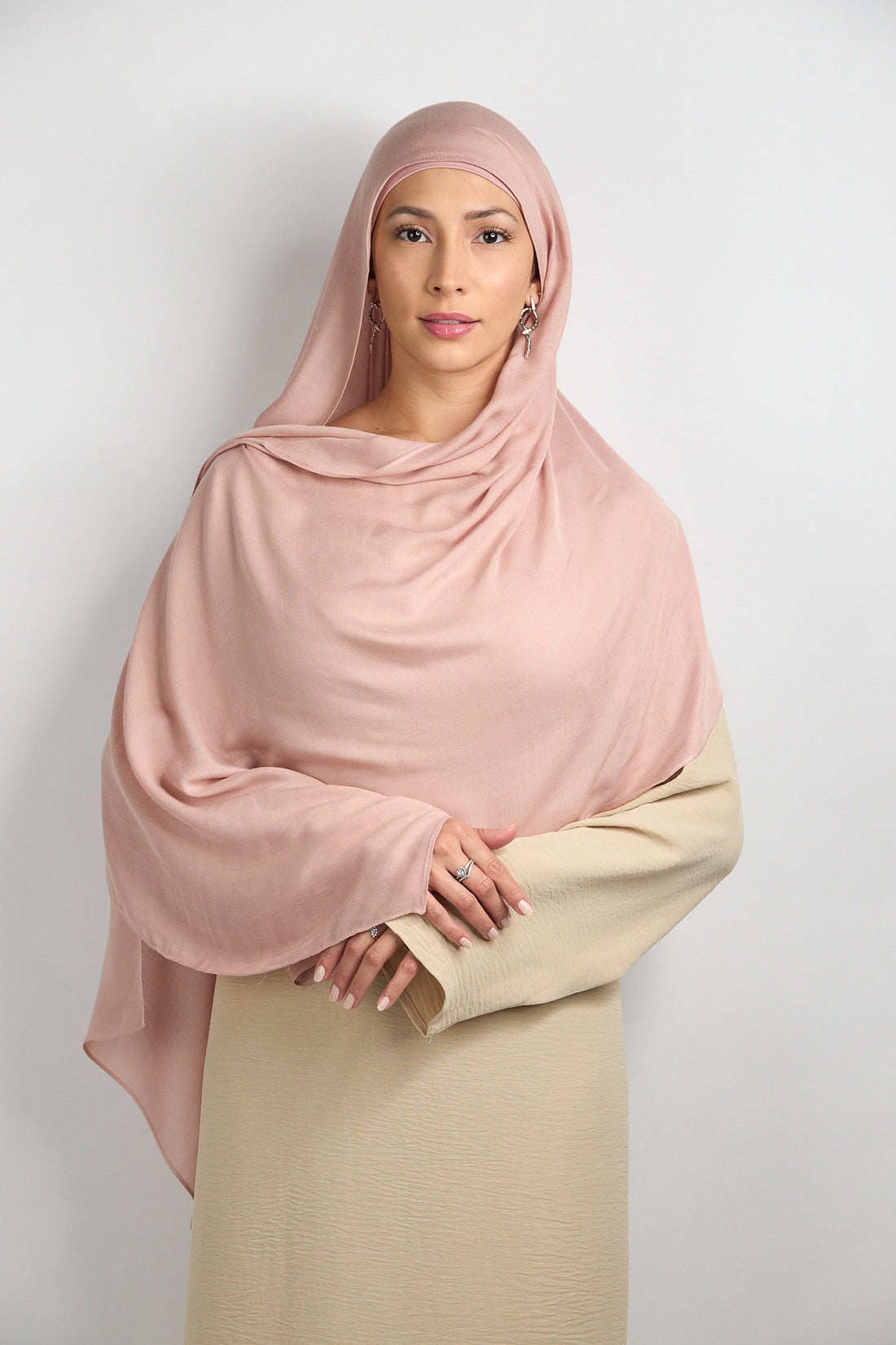 Light Modal Hijab With Matching Undercap Pink 
