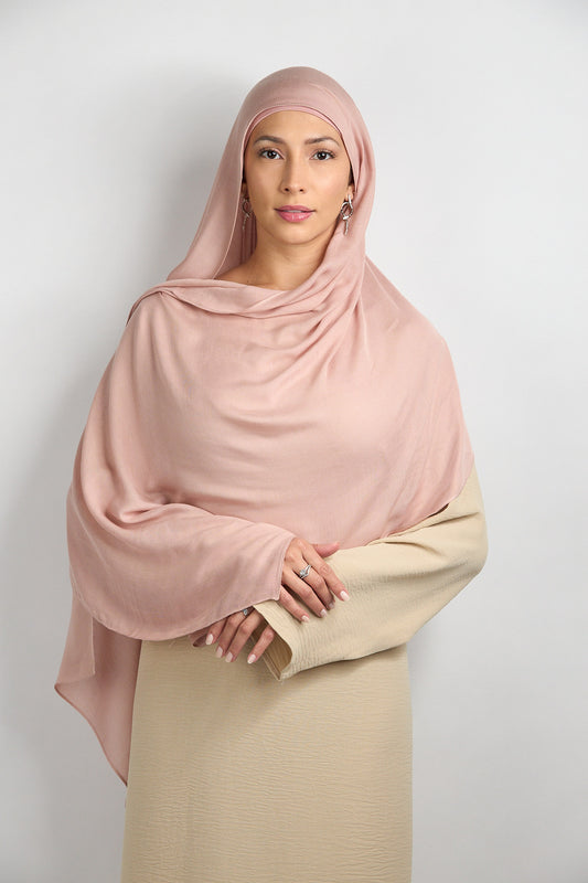 Light Modal Hijab with Matching Undercap Pink #10