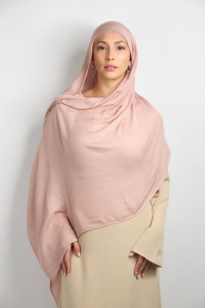 Light Modal Hijab with Matching Undercap Pink 