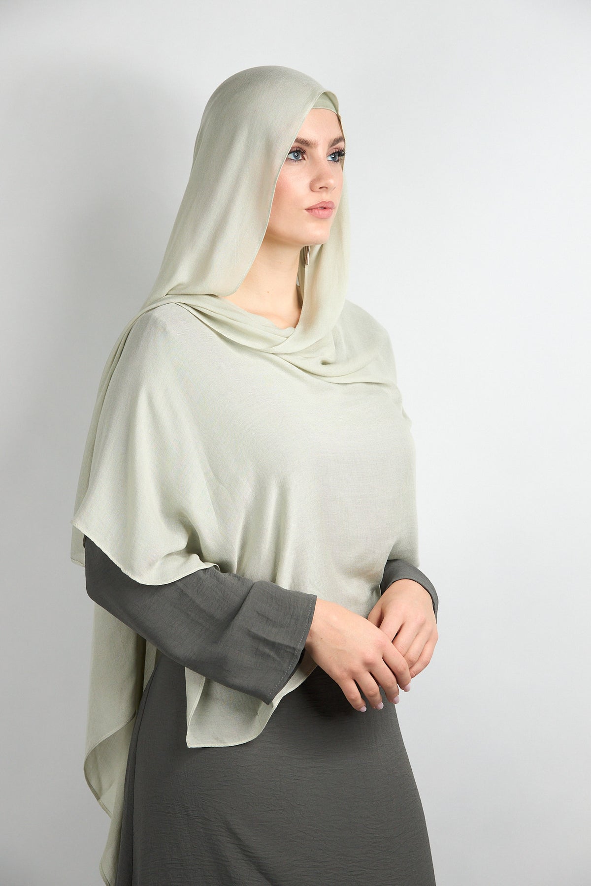 Modal Hijab with Matching Undercap Light Sage Green 