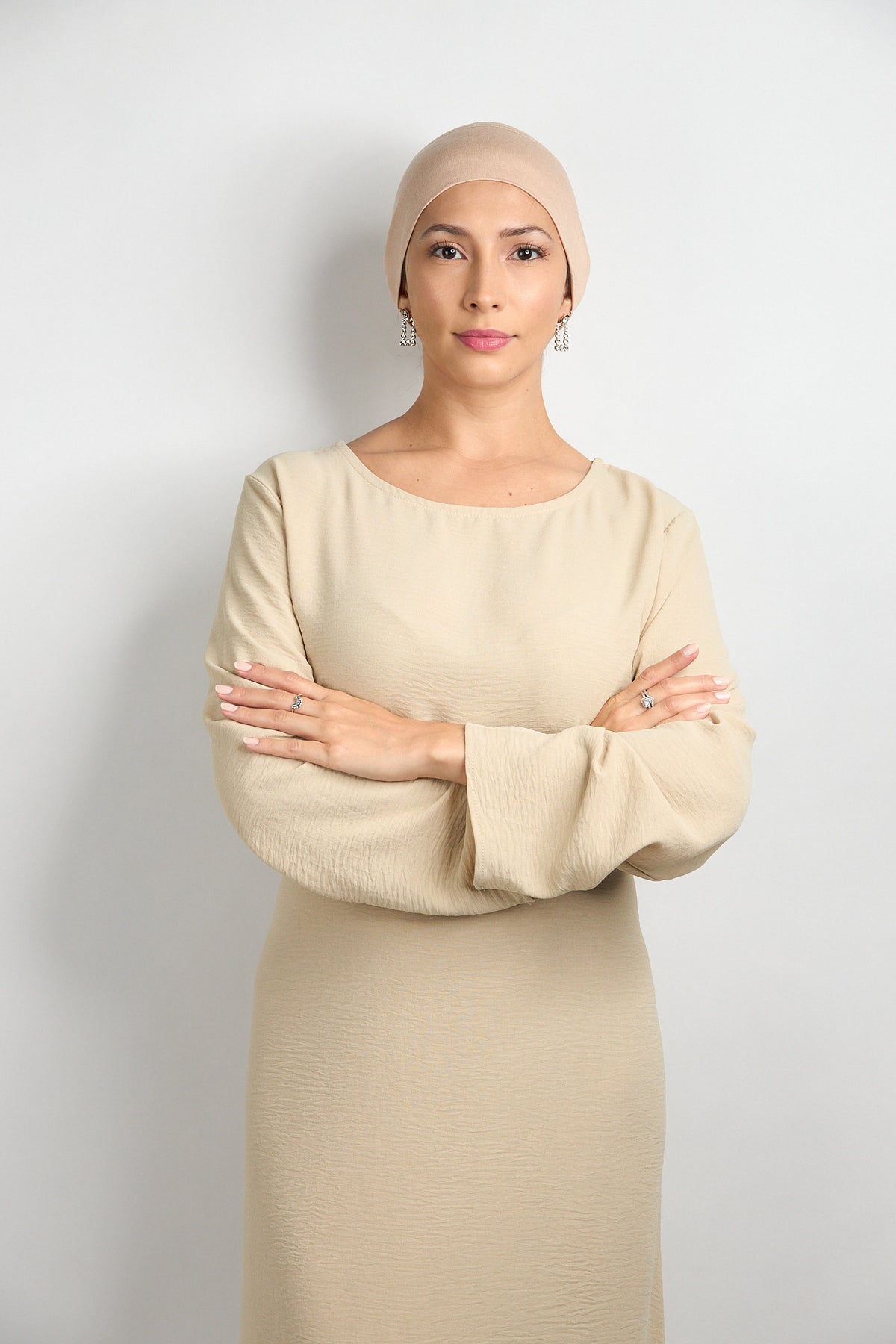 Modal Hijab With Matching Undercap Peach Yogurt 