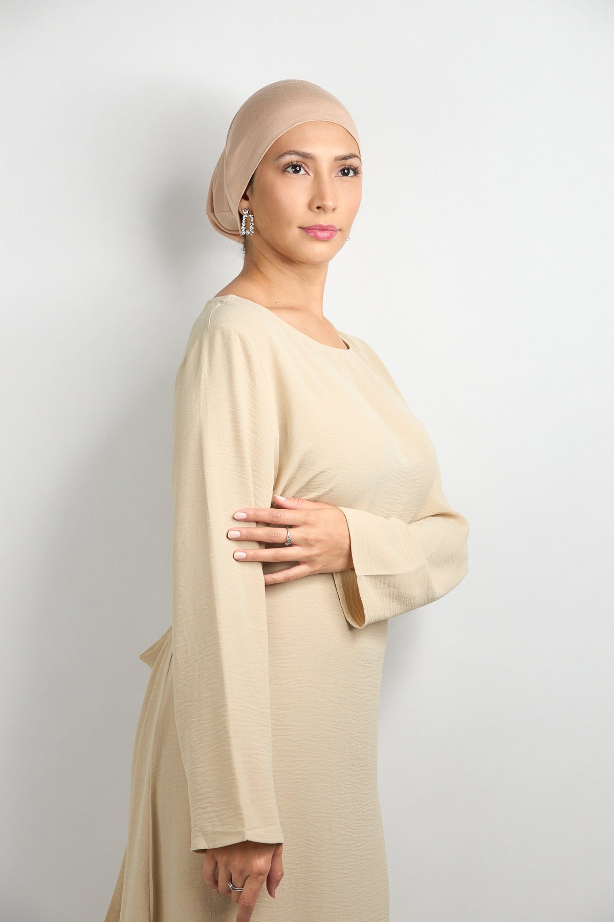 Modal Hijab With Matching Undercap Peach Yogurt 