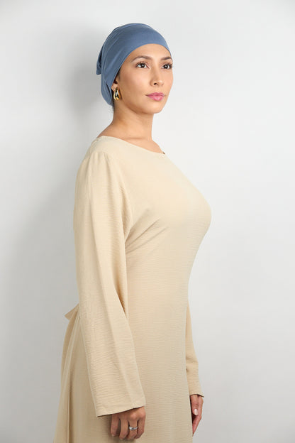 Modal Hijab with Matching Undercap Dark Baby Blue 