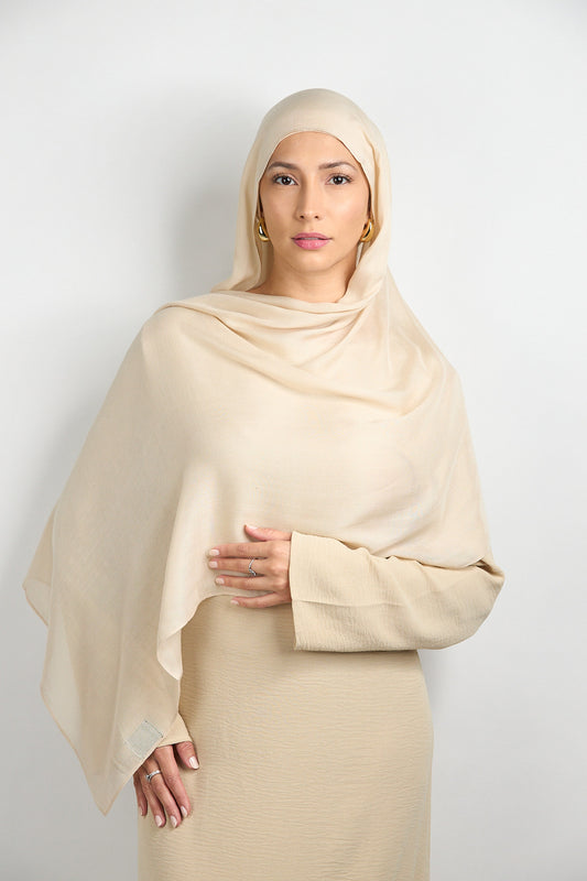 Modal Hijab with Matching Undercap Light Beige #47