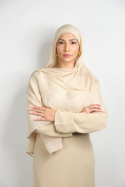 Modal Hijab With Matching Undercap Light Beige 