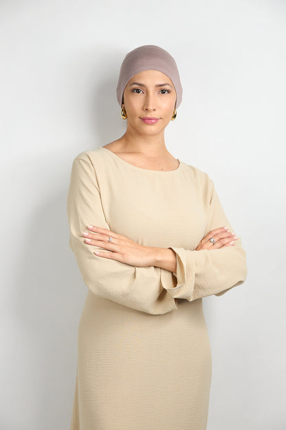 Light Modal Hijab with Matching Undercap Pink Greige 