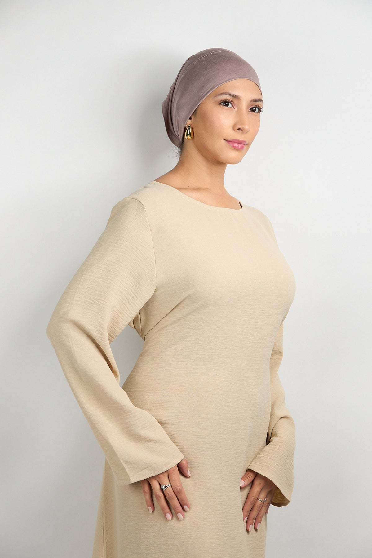 Light Modal Hijab with Matching Undercap Pink Greige 