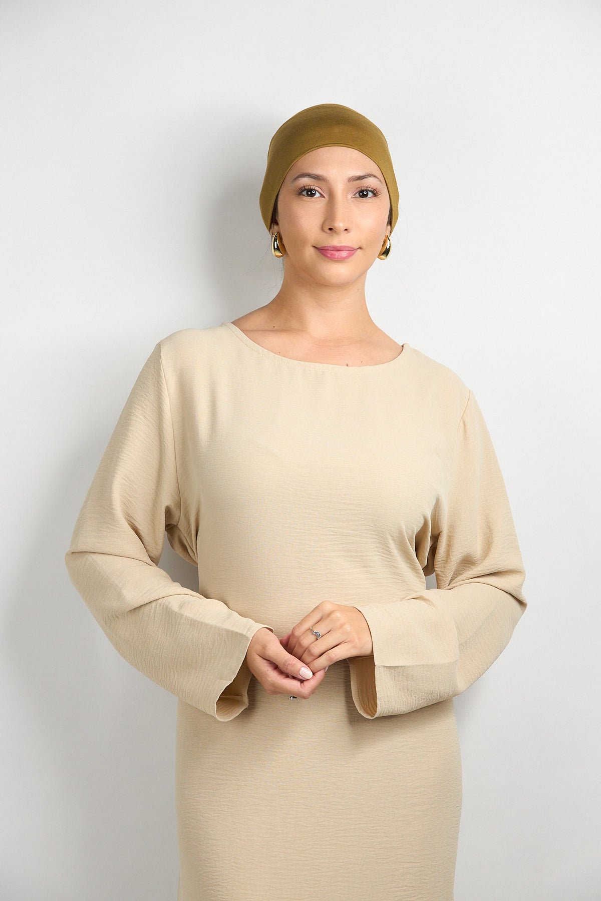 Modal Hijab With Matching Undercap Olive 