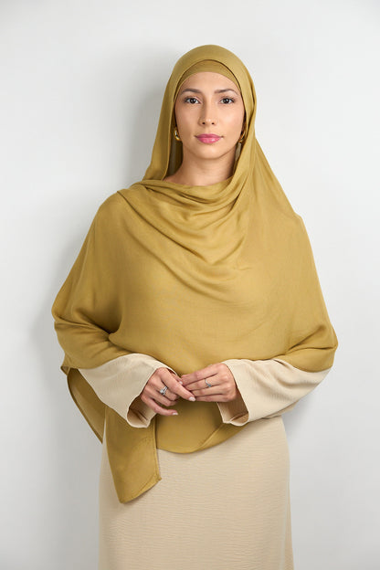 Modal Hijab with Matching Undercap Mustard 