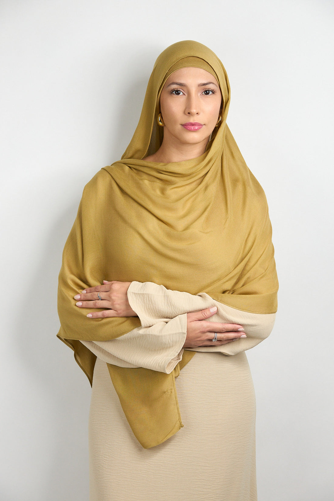 Modal Hijab With Matching Undercap Mustard 
