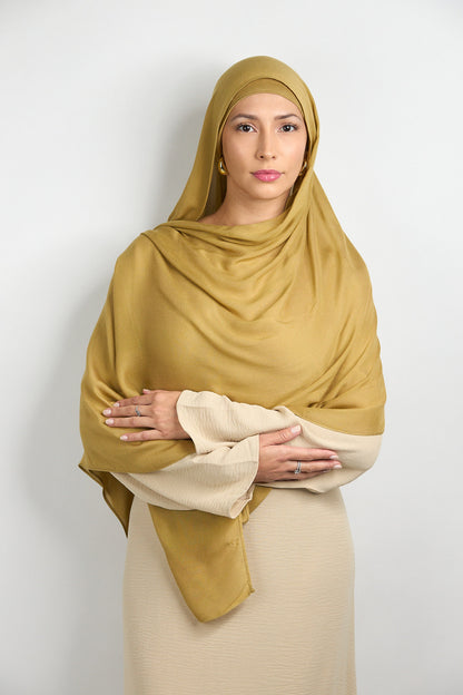 Modal Hijab with Matching Undercap Mustard 