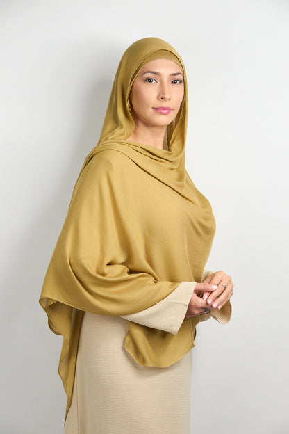 Modal Hijab with Matching Undercap Mustard 